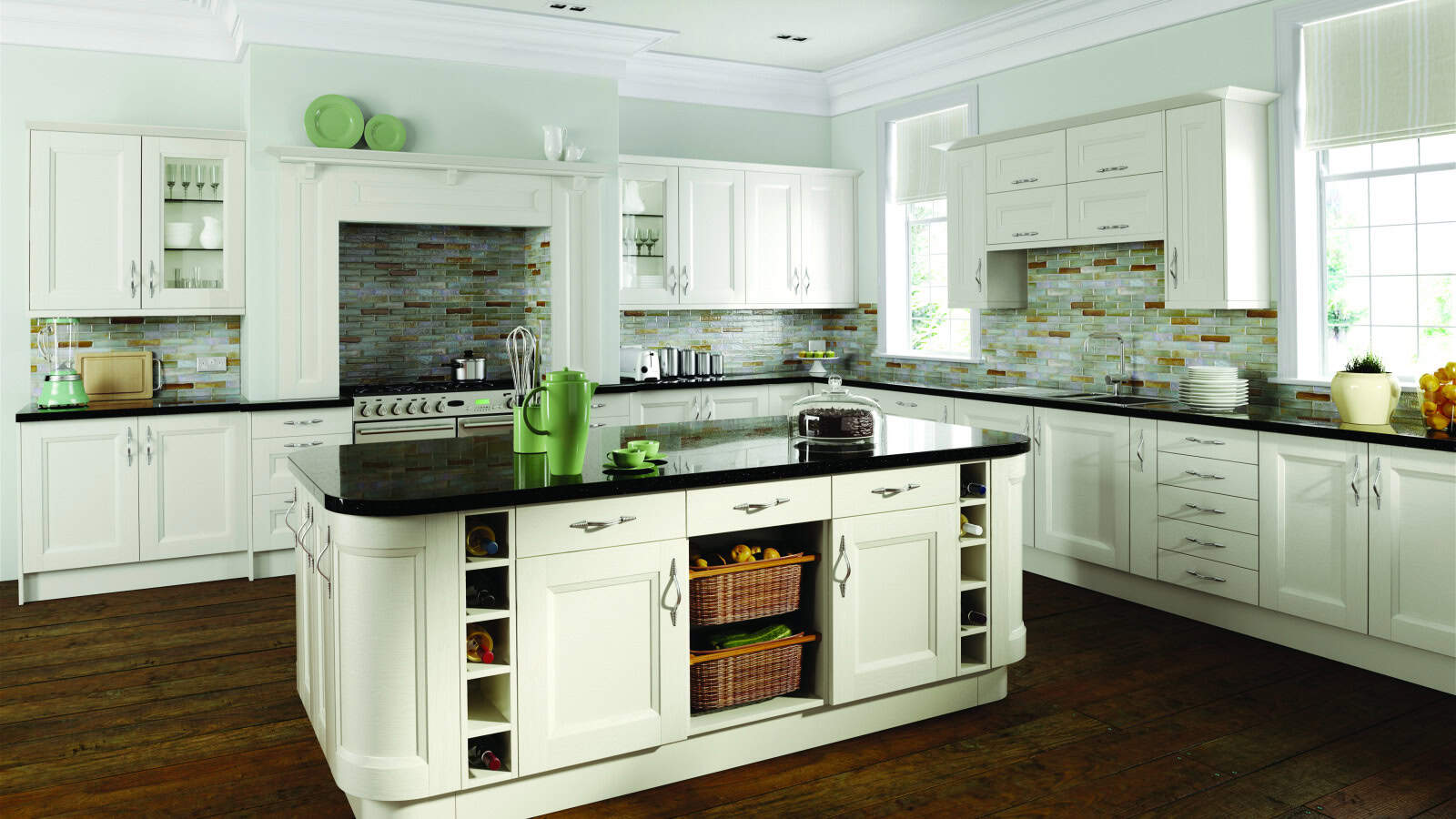 hilton ivory kitchen with curved corners