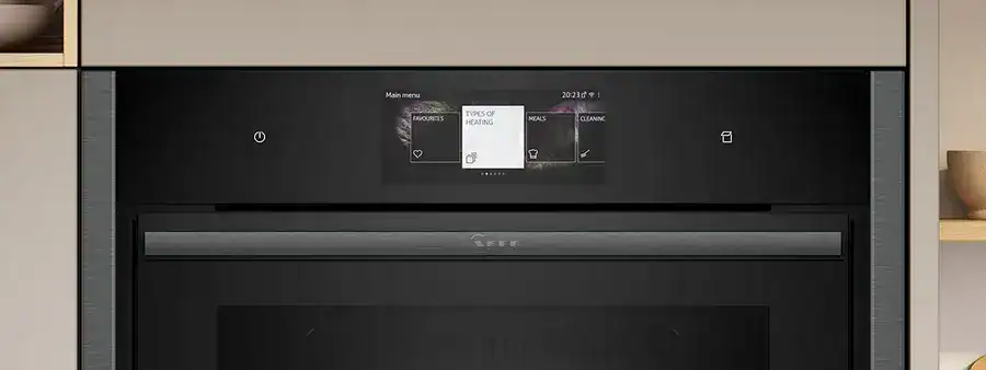 a neff n90 full touch display oven display screen