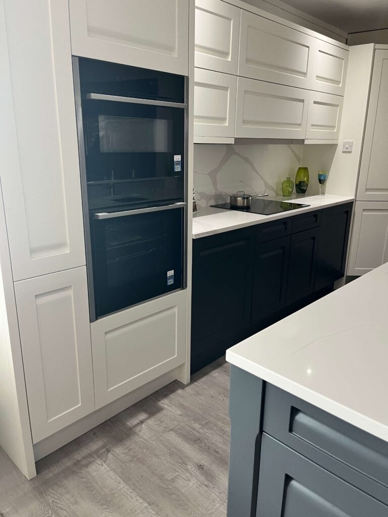 A photo of a Neff slide and hide oven in the Cannock showroom