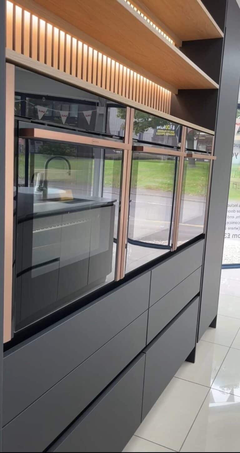 a neff slide and hide single oven in the cannock new design kitchens showroom